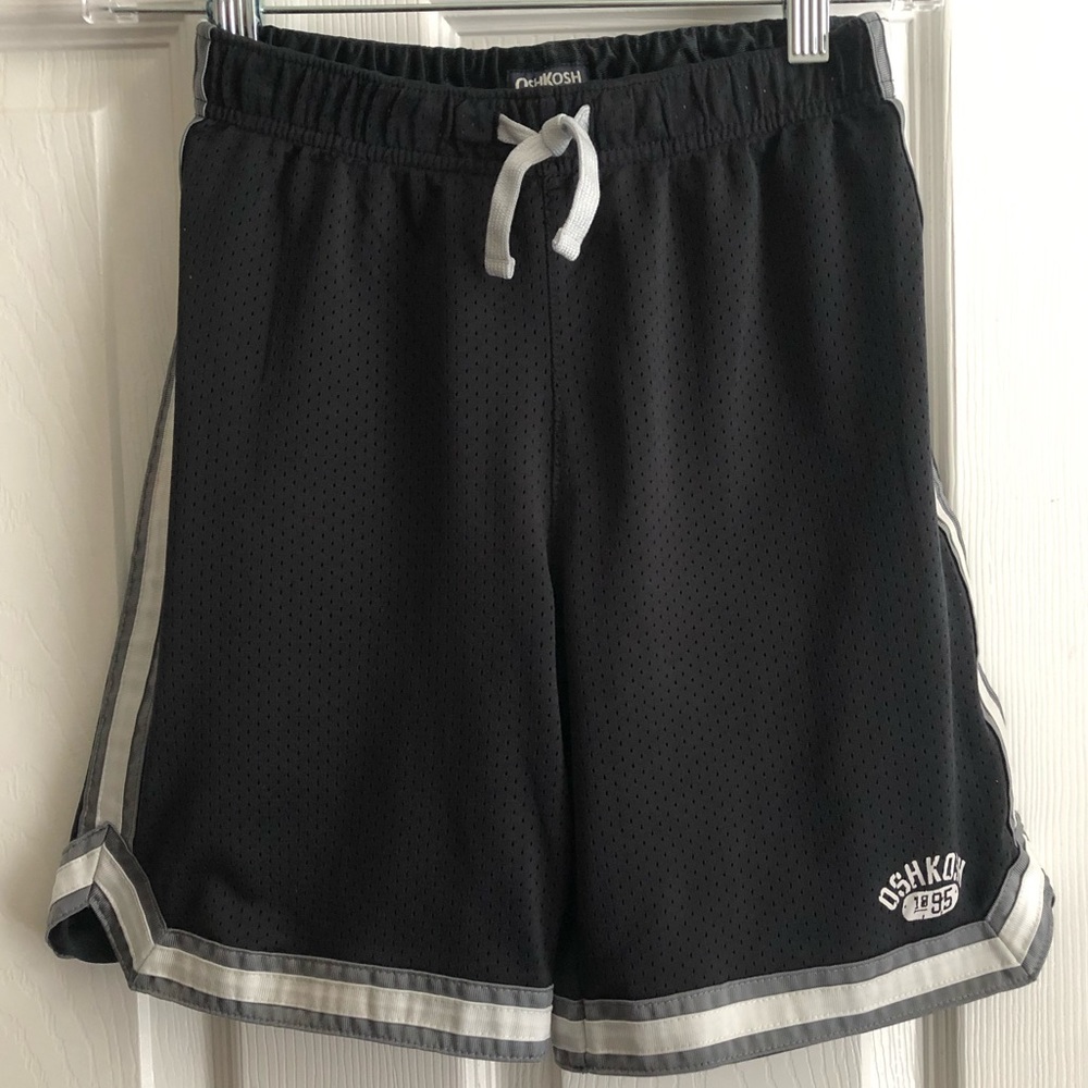 OshKosh B’Gosh Black/Gray/White Thick-Lined Shorts